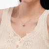 925 Silver Alphabet Pendant Necklace with Zircon Detailing - Women's Elegant & Unique Design