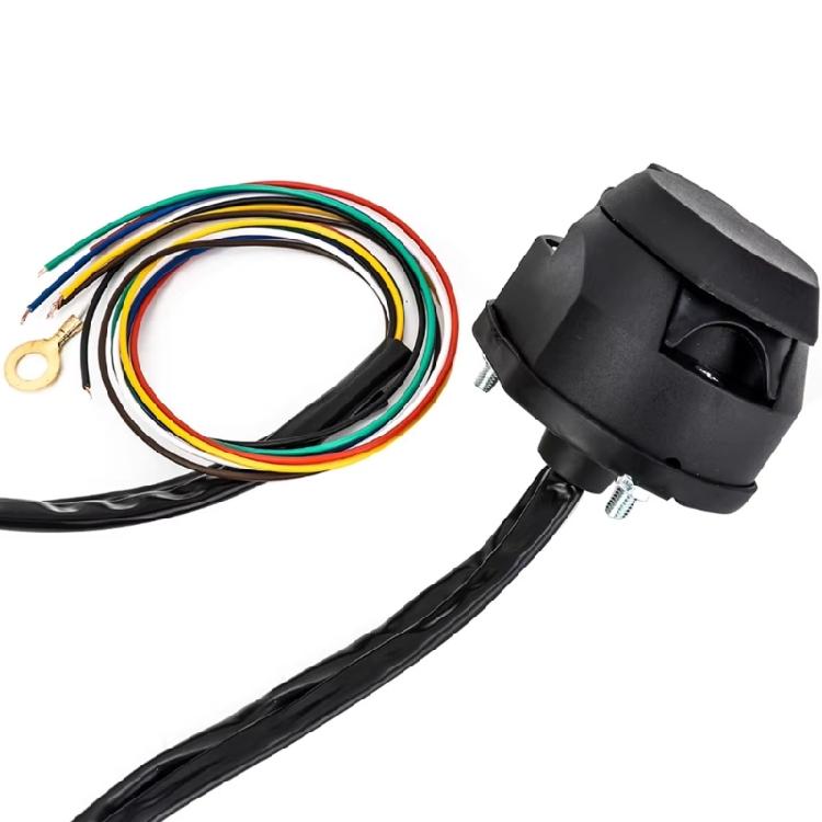 Lightweight 7 Pin Trailer Light Plug Wiring Harness for Convenient Storage & Portability Reliable Electrical Connection