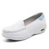 Nurse Shoes Women's Autumn, Autumn and Winter Korean Version Leather Casual Flat-bottomed Air Cushion Nurse Shoes Cotton New White Shoes