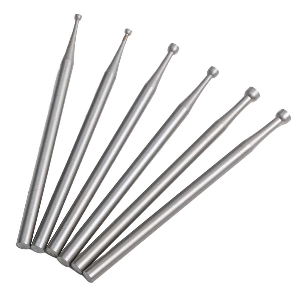 Carving Tool Round Sleeve Burs 49.5mm 1.95in Jewelry Making Burs Suitable For Drills 6 Sizes Included Abrasion Resistance