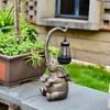 Waterproof Outdoor Solar Garden Light Elephant Hanging Lamp Decoration Animal Resin Crafts Garden Yard Lawn Lamp