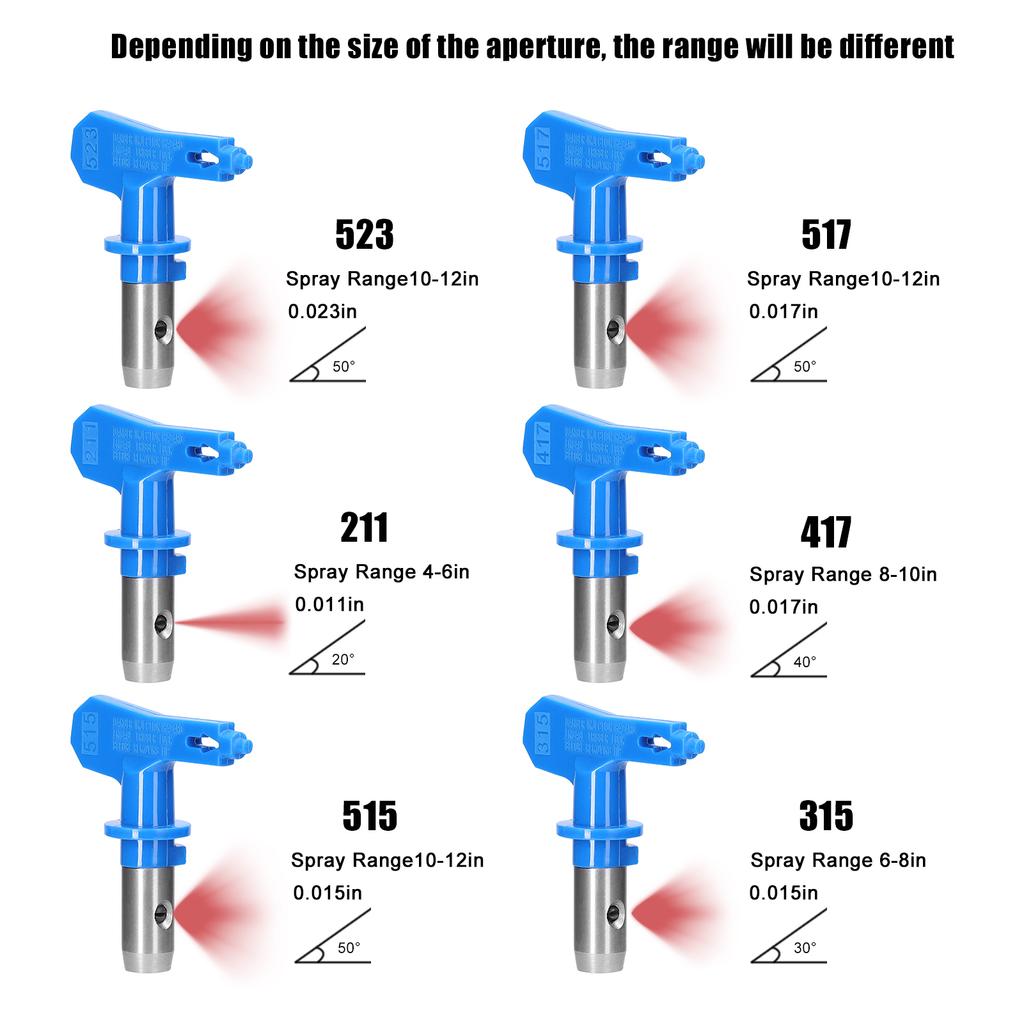 Airless Paint Nozzles Set Reversible Spraying Machine Tips Airless Paint Sprayer Nozzle Kit Airless Sprayer Spraying Machine