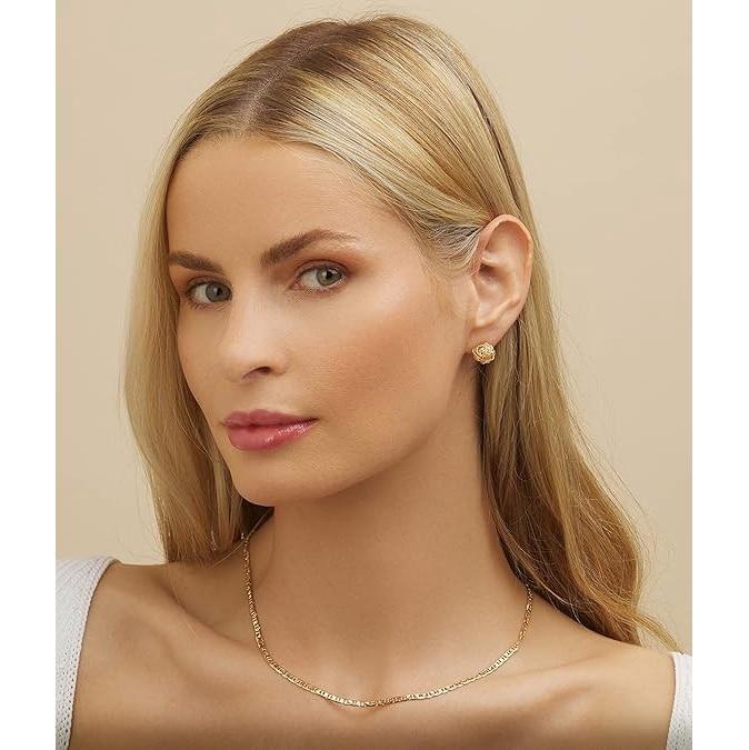 Gold-Plated Love Knot Earrings, 10 mm