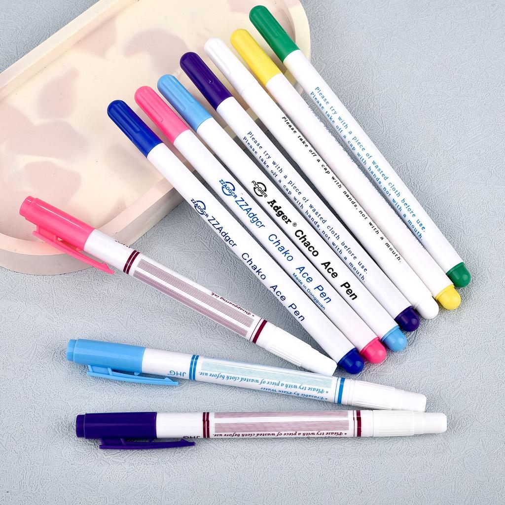 1/7pcs Ink Disappearing Fabric Marker Pen DIY Cross Stitch Water Erasable Pen Dressmaking Tailor's Pen for Quilting Sewing Tools