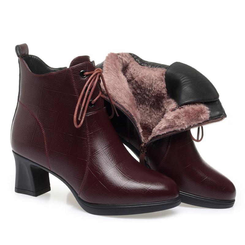 

Мамины туфли осенне-зимние хлопковые туфли, новые короткие ботинки на толстом каблуке и женские бархатные ботинки для пожилых женщин, женские ботинки Мартин 41