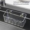 Sponge Holder With Suction Cup Sink Organizers Kitchen Storage Durable Plastic Drainage Holes Modern Design For Cleaning Tools