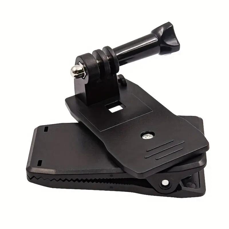 

Клипса-крепление для рюкзака для Gopro Hero 11 10 9 8 7 6 5 4 3 Аксессуар Вращающаяся на 360 градусов клипса для Dji Action 3/4/5 чёрный