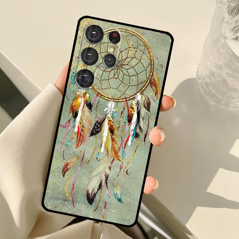 Dream Catcher Feather Wolf Case For Samsung Galaxy S22 Ultra S21 S20 S24 S25 Ultra S9 S10 Plus S23 FE S25 FE Back Cover