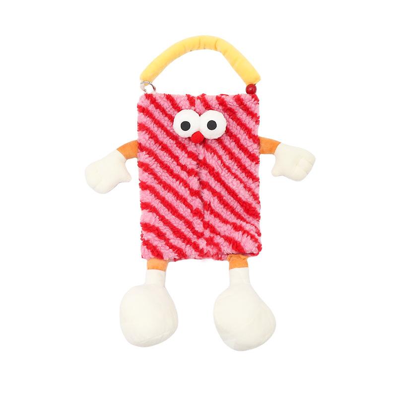 Car Tissue Box Hanging Cartoon Monster Car Seat Back Tissue Hanging Bag Car Tissue Box Car Interior Decoration Supplies