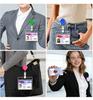 Retractable Badge Reel with Durable Clip and Clear Vinyl Strap for ID Card Holder Suitable for Office Work and Events
