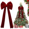 Large Red Flannel Festival Bow Pendant 80x40cm Tree Gift Decor Festive
