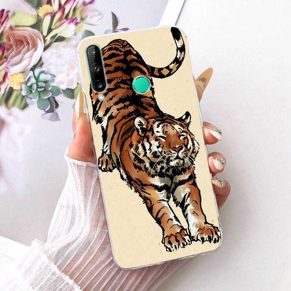 For Huawei Y7p Cool Dragon Tiger Pattern Phone Case For Huawei Y7P 2020 ART-L28 ART-L29 Soft Silicone TPU Cases