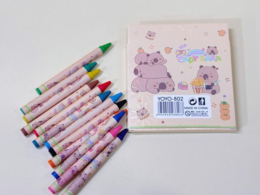 12/36 Pezzi Pastelli Capibara Carini 12 Colori 8.8cm Matita Pastello Colorata Pittura Graffiti Festa Bambini Regalo di Compleanno Scuola Materna