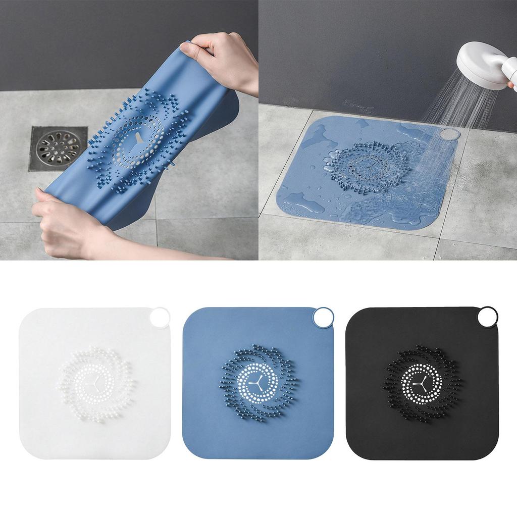 Large Silicone Tub Stopper Drain Plug Hair Catcher Flat Suction Cover for Bathroom Sink Shower Bathtub Universal Fit