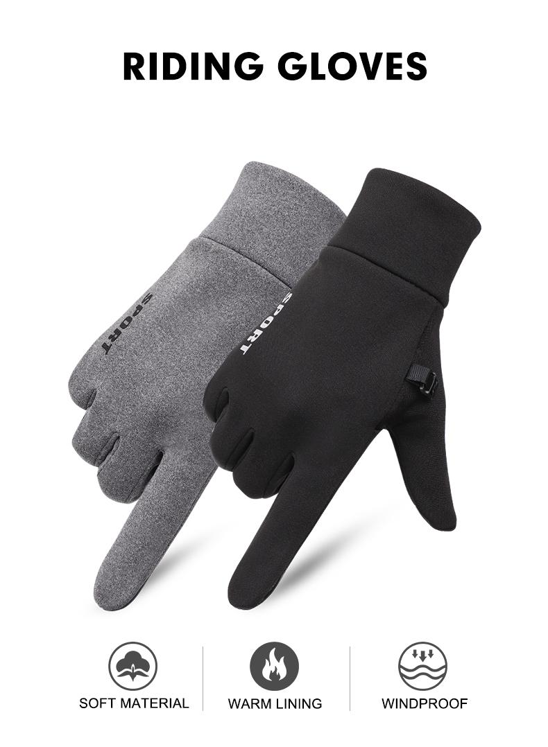 Cheap Sport Winter Thermal Call Waterproof Safety protection Riding Bicycle Gloves чёрный