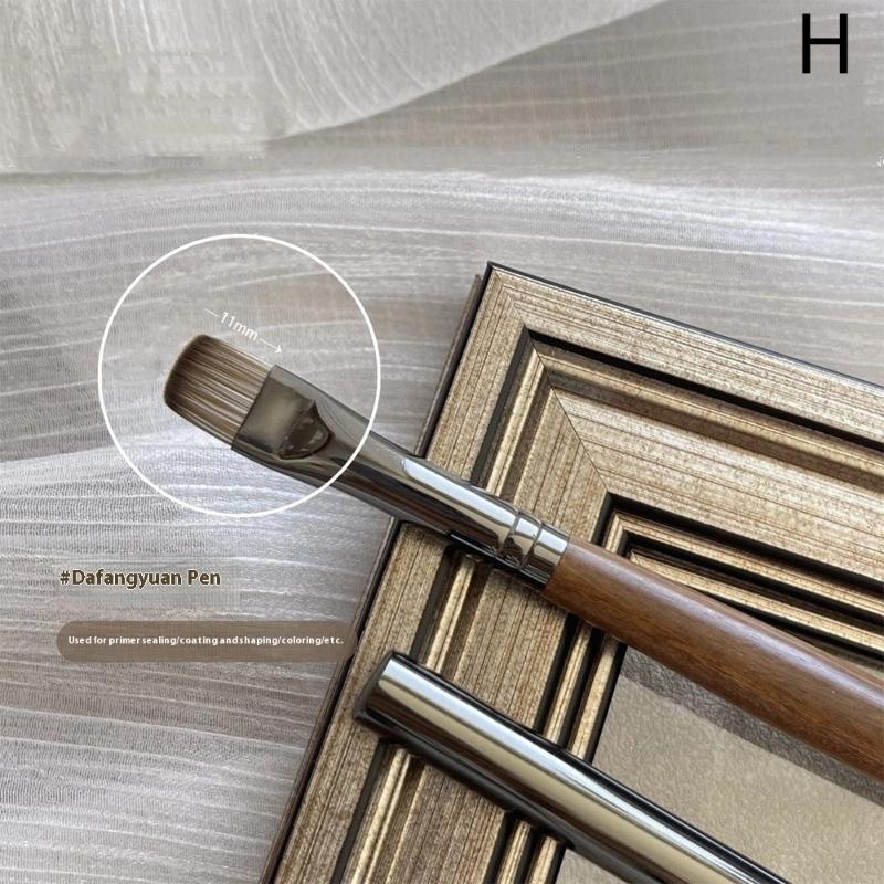 1/7Pcs Walnut Nail Art Brushes Contains Various Sizes Of Exquisitely Painted Nail Drawing Line Pen For Salons
