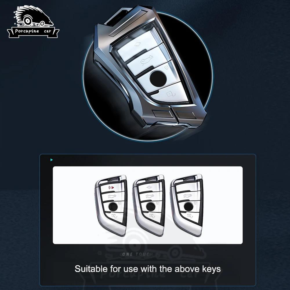 New Zinc Alloy Style Auto Key Fob Cover Case Housing Remote Fit For Bmw X3 X5 X6 F30 F34 F10 F20 G20 G30 G01 G02 G05 F15 F16 1 3 5 7 Series