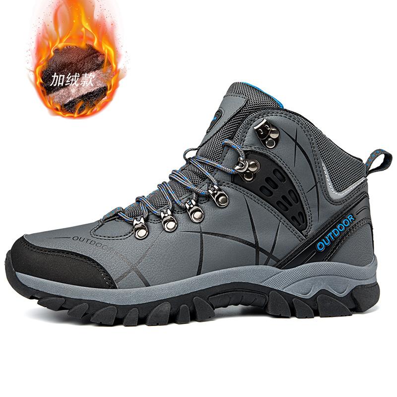 Mens Winter Snow Boots Leather Hiking Boots Super Warm Outdoor Trekking Shoes Mountain Sneakers Work Travel Sales