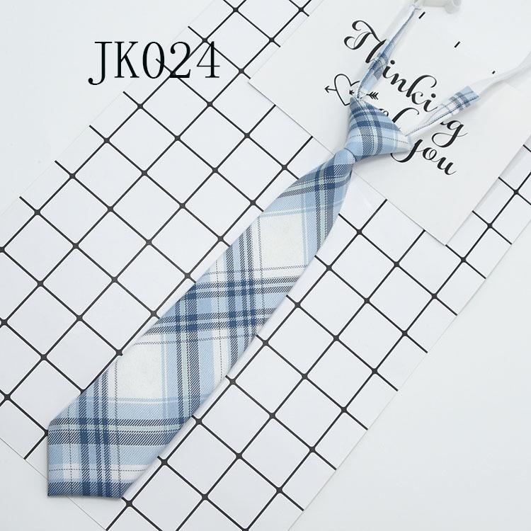 

JK Plaid Necktie Cotton Uniform School College Neckwear Small Lazy Ties Shirt Dress Accessories Young Girls Boy Daily Cravat 7CM