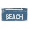 Beach Souvenir License Plate, Seaside Metal Sign 15x30cm