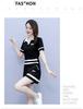 Women's 2024 Summer Stylish Korean Polo Lapel Short-Sleeve Shorts Set