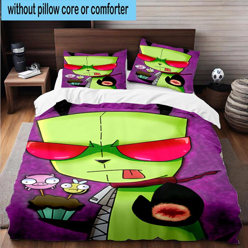3PCS Alien Invasion Pattern 3pcs Bedding,Including 3PCS Duvet Cover And 2pcs Pillowcases Perfect for Christmas,Ideal for Bedroom, Dormitory
