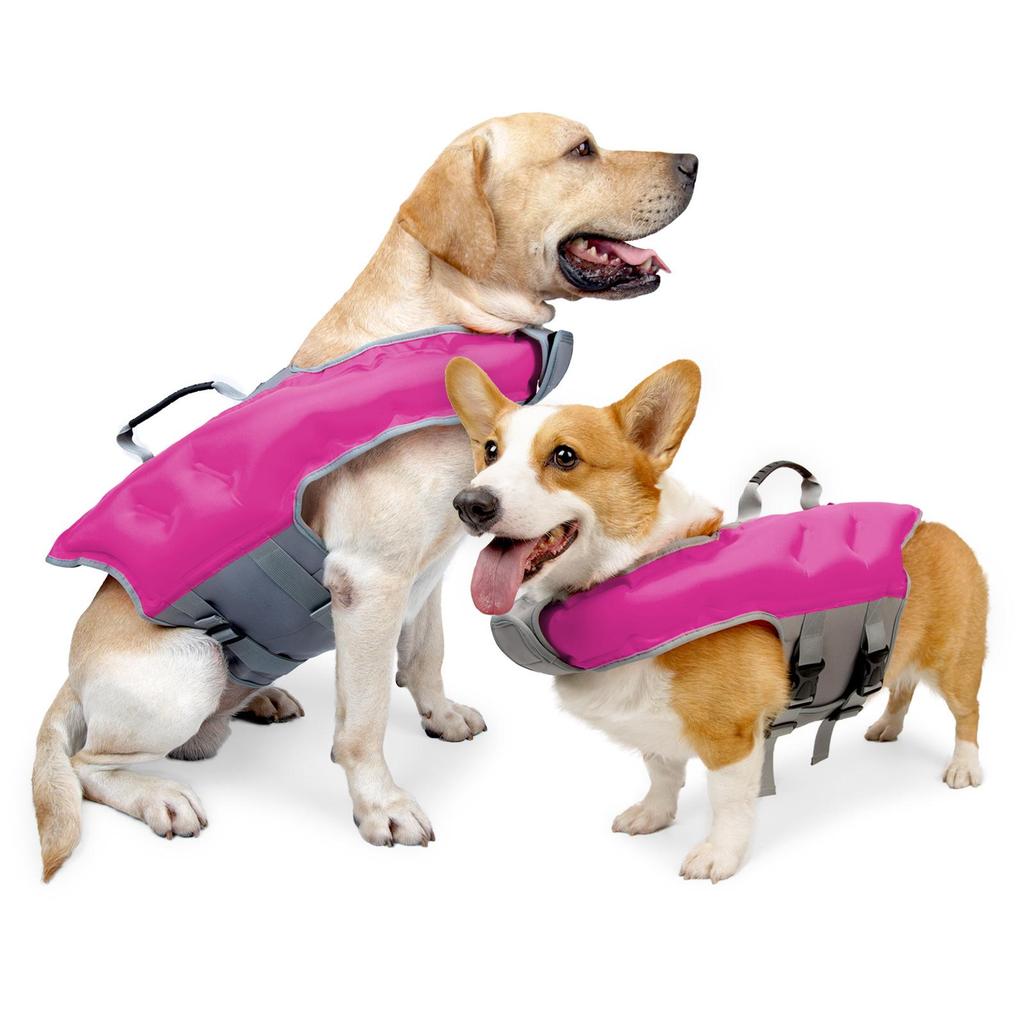 Summer Inflatable Dog Life Jacket for Medium To Large Dogs - Pet Swimming Suit