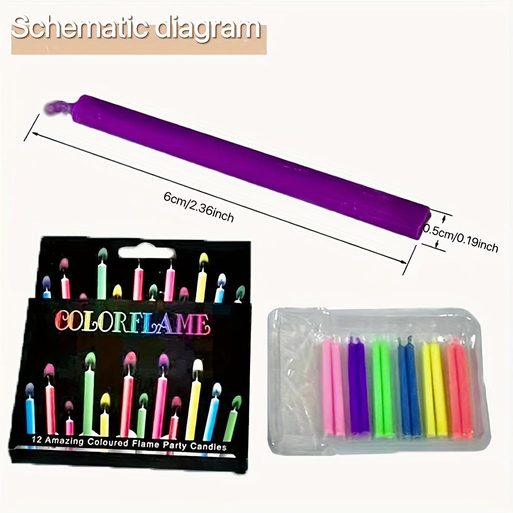 Colorful Flame Candles,Birthday Cake Decoration Plug-in Creative Rainbow Candles,Cake Atmosphere Candle Decoration