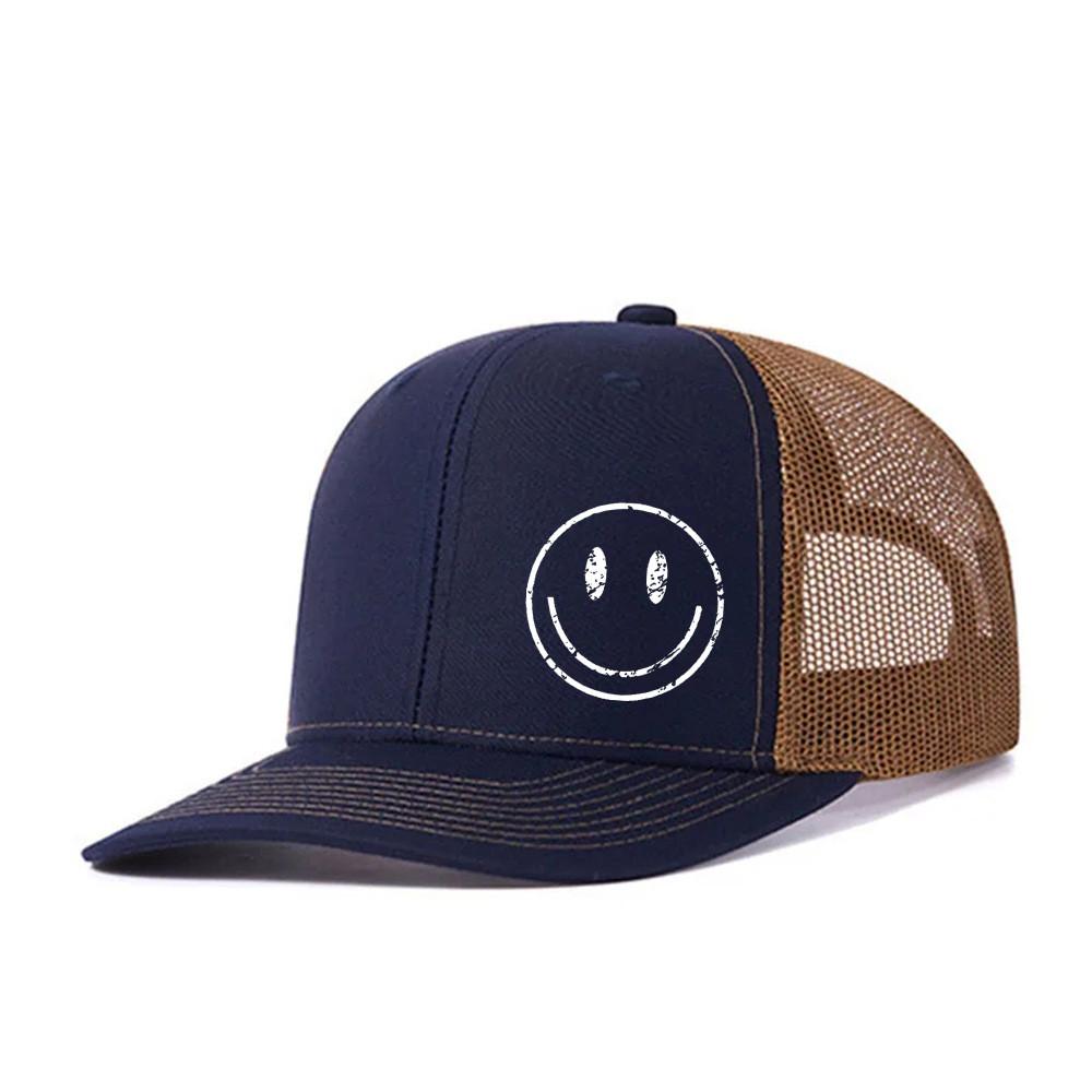 Outdoor Breathable Baseball Cap With Embroidered Smile Face For Casual Summer Wear