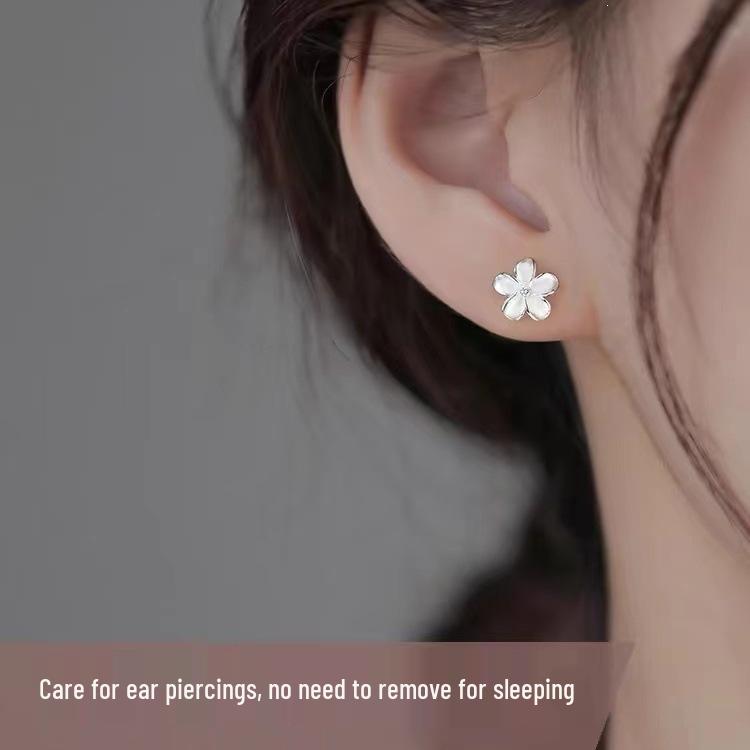 Boucles d'oreilles Gardenia Luxe Léger 2024: Boucles d'oreilles Clous Haut de Gamme pour Femme en Argent Sterling 925