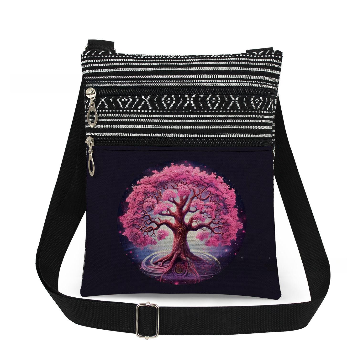 1PC Tree of Life Print Tote Bags Women Shoulder Handbags Postman Package 6912 KTB
