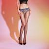 360 Seamless Crotch Aurora Pantyhose For Women 1D Ultra-Thin Silky Transparent Sexy Lace Waistband Seamless Glossy Black Pantyho