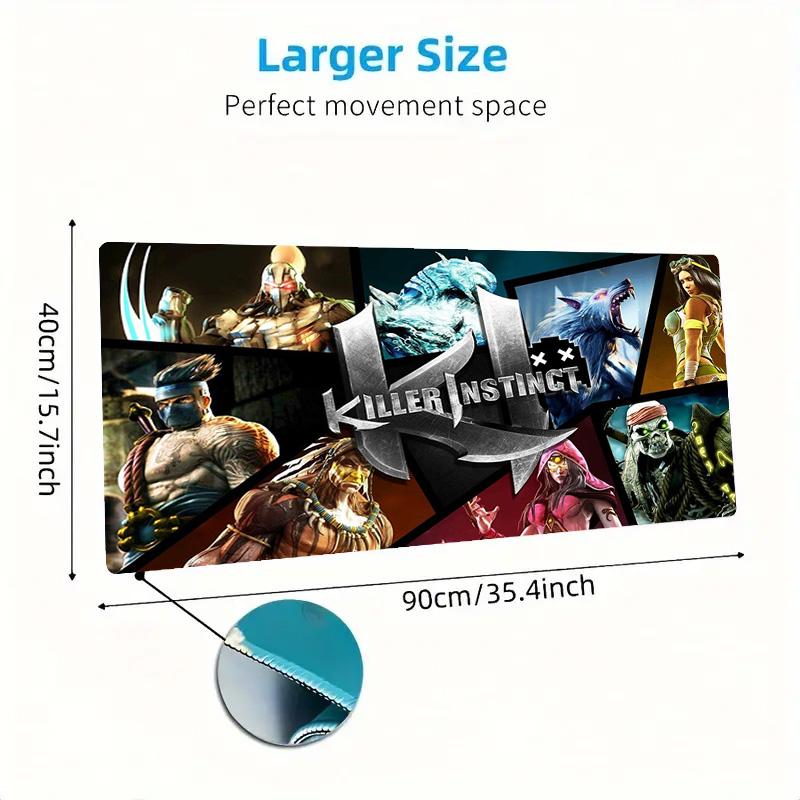 KILLER INSTINCT Color Mouse Pad Large Gaming Table Cushion Non-slip Laptop Tablet Big Mousepad XXL Mat Mini PC Playmat With Lock edge