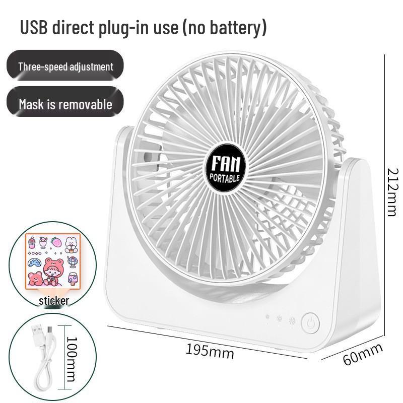 Desktop Fan with Three-Speed Adjustment and Low Noise 6-inch Desktop Circulation Fan