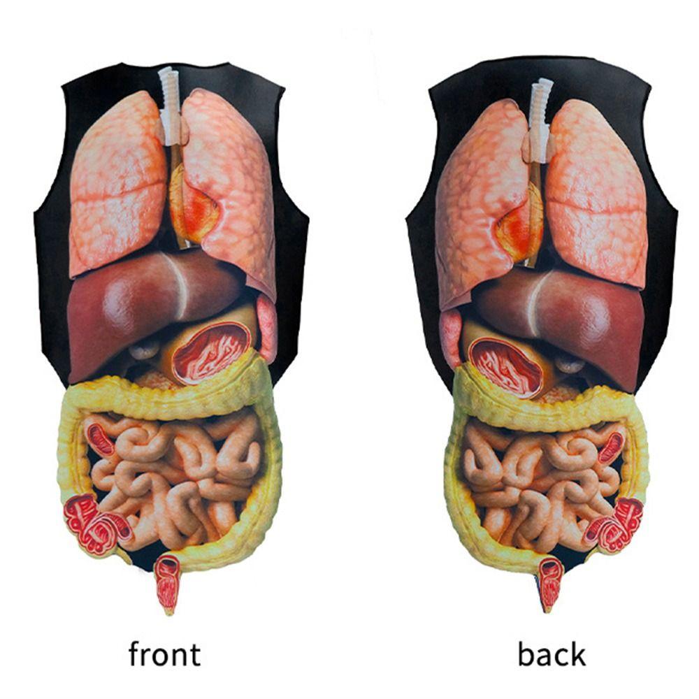 Realistic Heart Design Cosplay Costume Creativity Printed Jumpsuit Halloween Kids Costume  Party