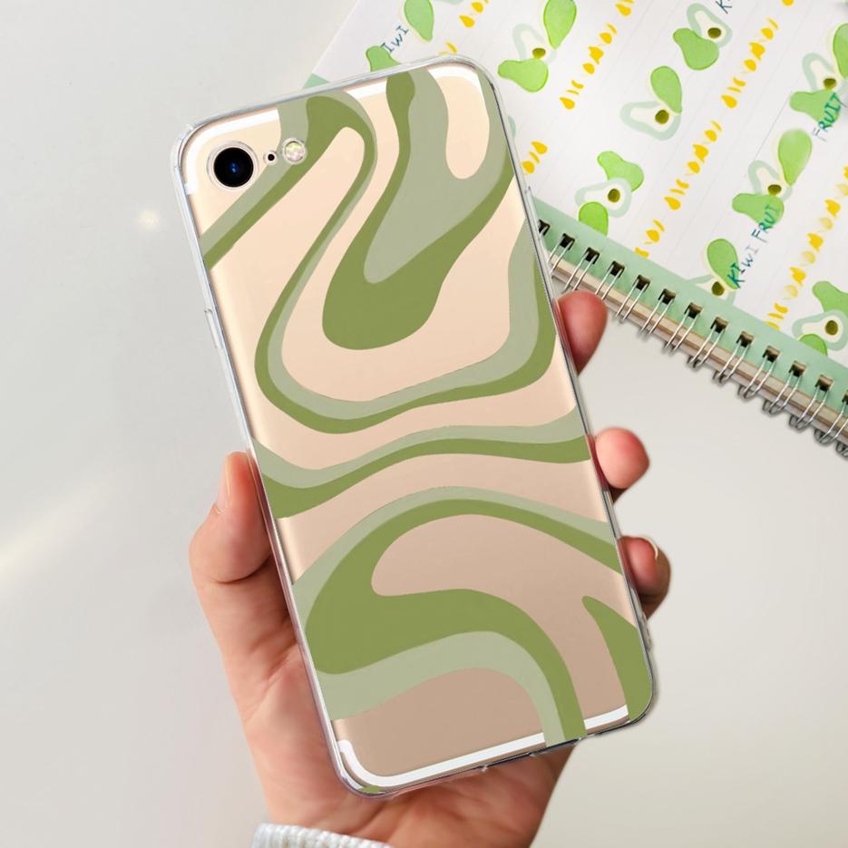For Apple iPhone SE 2020 Case Stylish Painted Cover Soft Silicone Phone Case For iPHone SE 2022 iPhoneSE 2020 Back Covers Bumper