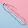 Stainless Steel Double-Layer Bead Chain Anklet - European & American Style
