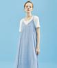 MANAVIS7 Small Floral Sleeveless Dress [Sky]