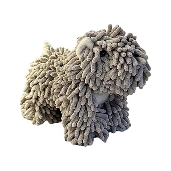 Chenille-Hundehandtuch, niedliches Hundehandtuch, saugfähig, vielseitig verwendbar, in Welpenform, für Hände, Bad und Küche