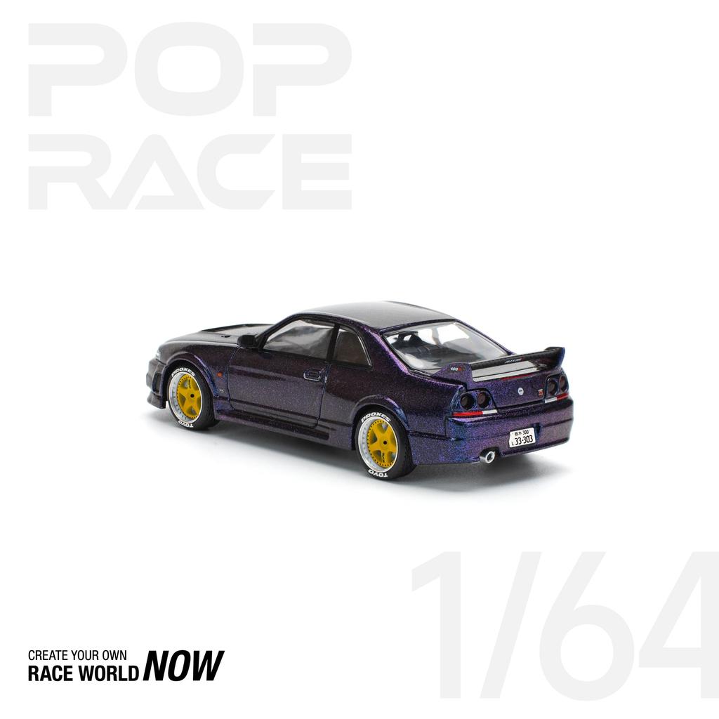 POP RACE Scale R33 Midnight Purple Finished Product PR640256 1/64 GT-R