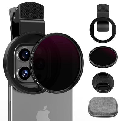 ALILUSSO Filtr pro Smartphone 52mm Neutrální Hustota Kompatibilní s a Redukce Světla Objektiv Fotoaparátu Smartphone ND2-ND400 Klip, Filtr, iPhone, Sharp,