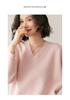 Lekasha Women's Cashmere V-Neck Loose-Fit Sweater