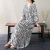 Spring Vintage Floral Print Plus Size Women Long Dress Loose Oversize Maxi Basic Casual Long Sleeve