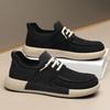Men's Shoes Fashion Suede Casual Shoe Non Slip Oxford Work Shoes for Men Lace Up Vulcanized Shoe Plush Warm Winter Shoes