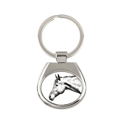 American Quarter Horse - Schlüsselanhänger mit einem Pferd, Schlüsselanhänger mit einem Druck, personalisierter Anhänger von der Marke