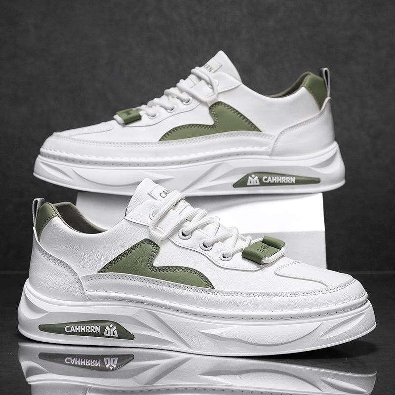 Men's Shoes Spring 2025 New Trend Versatile Casual Board Shoes Youth Platform Leather Men's Sports Shoes