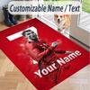 Custom Text Printed Rug Cristiano Ronaldo Non Slip Floor Carpet For Home Room Decor