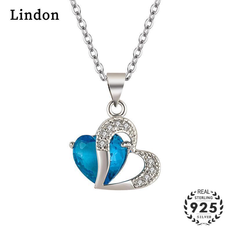 

Женское ожерелье Lindon, кулон с цирконом, модный подарок красный