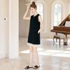 Sybaish 2025 Summer Color Block Sleeveless Vest Dress
