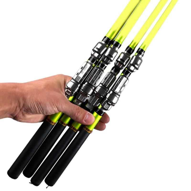 Collapsible Short Section Saltwater Fishing Poles High Strength Carbon Construction Easy Assembly Design